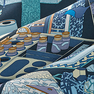 Les Tresors d'un Artiste scarf 45 - Blue | Hermès USA